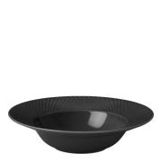 Lyngby Porcelæn - Rhombe Earth djup tallrik 24,5 cm slate