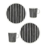 Marimekko - Piccolo frukostset 4 delar vit/svart