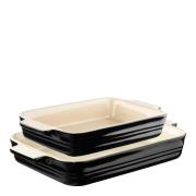 Le Creuset - Ugnsformset Stengods 25+32 cm black