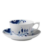 Royal Copenhagen - Blue Fluted Mega Tekopp med fat 28 cl