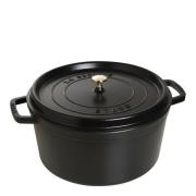 Staub - Gryta 12,6 L rund Svart