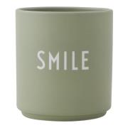 Design Letters - Favourite Mugg Smile 25 cl Grön