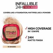 L'Oréal Paris Infallible 24 Hour Fresh Wear Foundation Powder 9g (Vari...