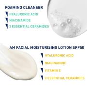 CeraVe Morning Cleanse and Protect Duo for Oily Skin, Cleanser with Ni...