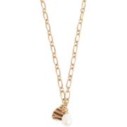 A&C Oslo Waves & Pearls Bunch Necklace Gold