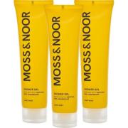 Moss & Noor After Workout Shower Gel Light Mint 3 pack - 450 ml