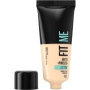 Maybelline Fit Me Matte & Poreless Foundation Warm Ivory 100 - 30 ml