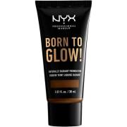 Born To Glow Naturally Radiant Foundation,  NYX Professional Makeup Fo...