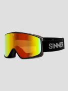 Sinner Sin Valley Matte Black (+Bonus Lens) Goggle double orange oil +...