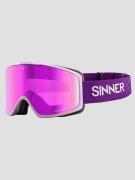 Sinner Sin Valley S Matt Light Purple Goggle pink mirror and pink