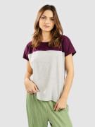 Kazane Yrsa T-Shirt p purple/light hthr grey
