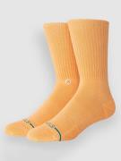 Stance Icon Washed Crew Socks peach