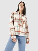 Brixton Bowery W L/S Flannel Skjorta white smoke/terracotta