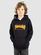 Thrasher Flame Kids Hoodie black