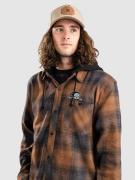 Lurking Class Lurker Hooded Skjorta brown/black