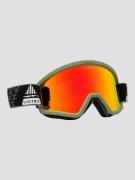 Electric Hex Drama Moss Black+Bonus Lens Rose Goggle red chrome