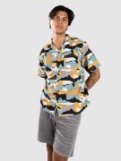 Passenger Cove Textured Organic Cotton Skjorta vista patchwork arctic