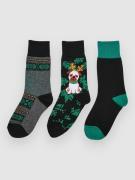 Urban Classics Christmas Dog 3-Pack Strumpor multicolor
