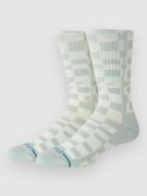 Stance Wave Check Crew Socks paleblue