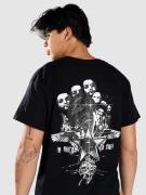 Empyre Dark Punk Collage T-Shirt washed black