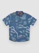 Salty Crew Flagship Uv Button Up Skjorta channel blue