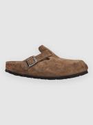 Birkenstock Boston Soft Footbed Suede Leather Sandaler dark tea tonal ...