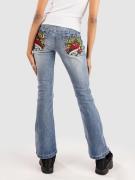Ninth Hall Alyssia Rose Rhinestone Jeans blue wash