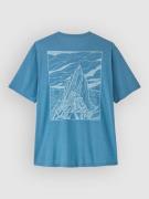Patagonia Cap Cool Daily - Cloud Crag T-Shirt shore blue/light xdye