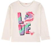 Billieblush Långärmad T-shirt Med Paljettdetaljer Elfenbensvit 2 år
