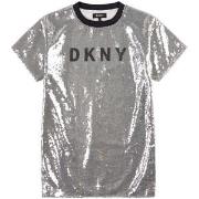 DKNY Logo Paljettklänning Silver 16 år