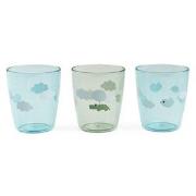 Done by Deer 3-Pack Yummy Glas Happy Clouds - Green One Size