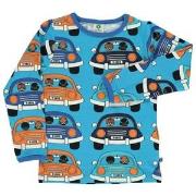 Småfolk Bilmönstrad Långärmad T-shirt Ocean Blue 1-2 år