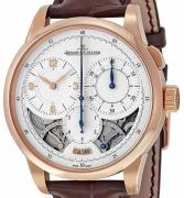 Jaeger LeCoultre Herrklocka 6012421 Duometre Silverfärgad/Läder