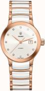 Rado Damklocka R30183742 Centrix Vit/Roséguldstonat stål Ø28 mm