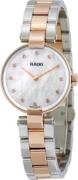 Rado Damklocka R22855924 Coupole Vit/Roséguldstonat stål Ø27 mm