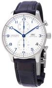 IWC Herrklocka IW371605 Portuguese Silverfärgad/Läder Ø41 mm