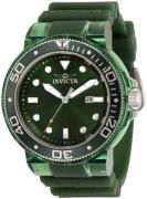 Invicta Herrklocka 32332 Grön/Gummi Ø51.5 mm