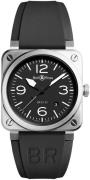 Bell & Ross Herrklocka BR-03-92-STEEL-2016 Br 03-92 Svart/Gummi