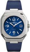 Bell & Ross Herrklocka BR-05-BLUE-STEEL-RUBBER Br 05 Blå/Gummi