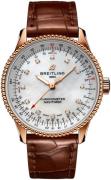 Breitling Damklocka R17395211A1P2 Navitimer Automatic 35 Vit/Läder