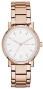 DKNY Damklocka NY2344 Dress Vit/Roséguldstonat stål Ø34 mm