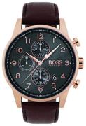 Hugo Boss Herrklocka 1513496 Chronograph Grå/Läder Ø44 mm