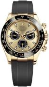 Rolex Herrklocka 116518LN-0048 Cosmograph Daytona Gulguldstonad/Gummi