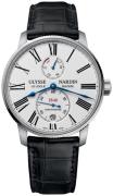 Ulysse Nardin Herrklocka 1183-310-40 Marine Collection Vit/Läder