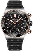 Breitling Herrklocka UB0136251B1S1 Super Chronomat B01 44 Svart/Gummi