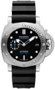 Panerai Herrklocka PAM02973 Submersible Svart/Gummi Ø42 mm