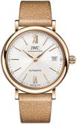 IWC Damklocka IW458606 Portofino Silverfärgad/Läder Ø37 mm