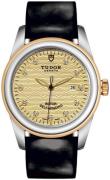 Tudor Damklocka M53003-0052 Glamour Date Gulguldstonad/Läder Ø31 mm