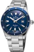 Edox Herrklocka 80126-3BUM-BUIN Skydiver Blå/Stål Ø42 mm