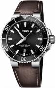 Oris Herrklocka 01 733 7730 4134-07 5 24 10EB Diving Svart/Läder